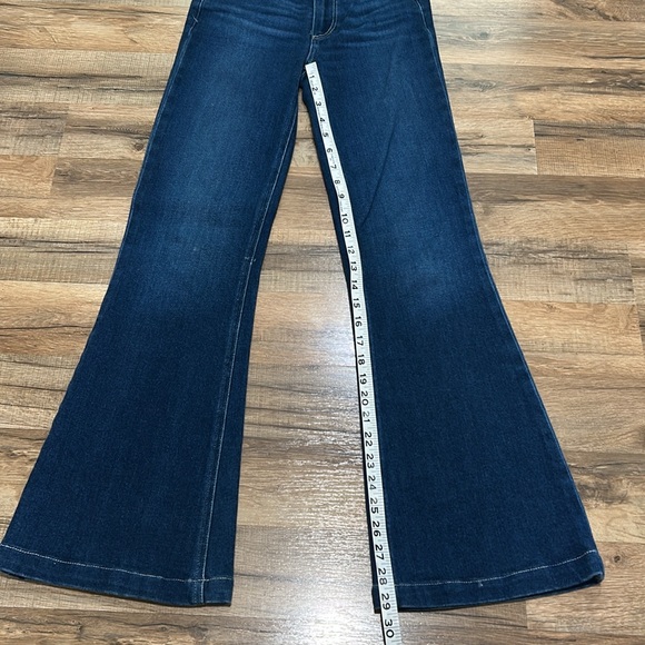 PAIGE GENEVIEVE WOMEN FLARE WIDE LEG JEANS BLUE SZ 24 - Picture 9 of 11